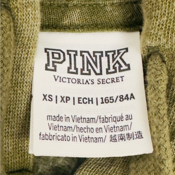 Victoria’s Secret - PINK CLASSIC FULL ZIP FRONT HOODIE IN Green Heritage… - Picture 5 of 7
